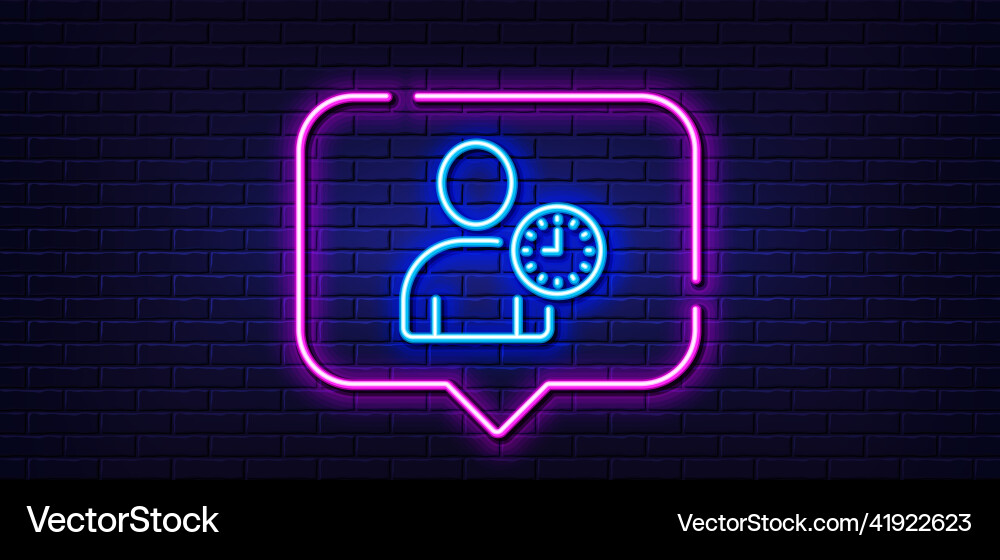 User with clock line icon profile avatar sign User with clock line icon profile avatar sign vector image