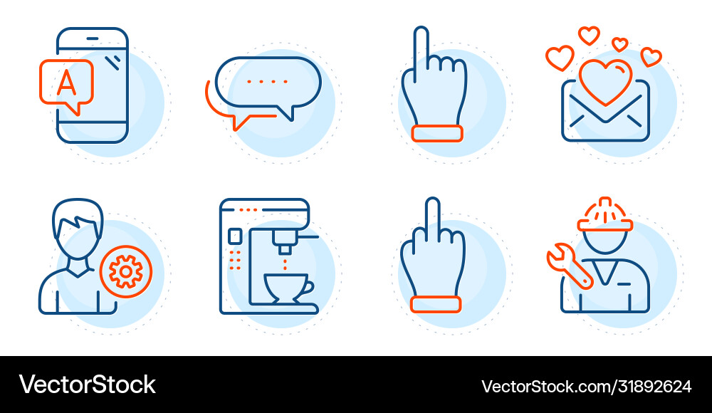 Ab testing support and coffee maker icons set Ab testing support and coffee maker icons set vector image