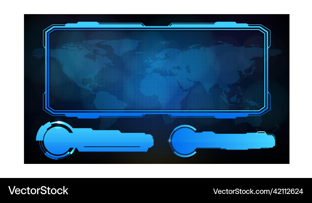 Abstract background of sci fi frame hud ui lower Abstract background of sci fi frame hud ui lower vector image