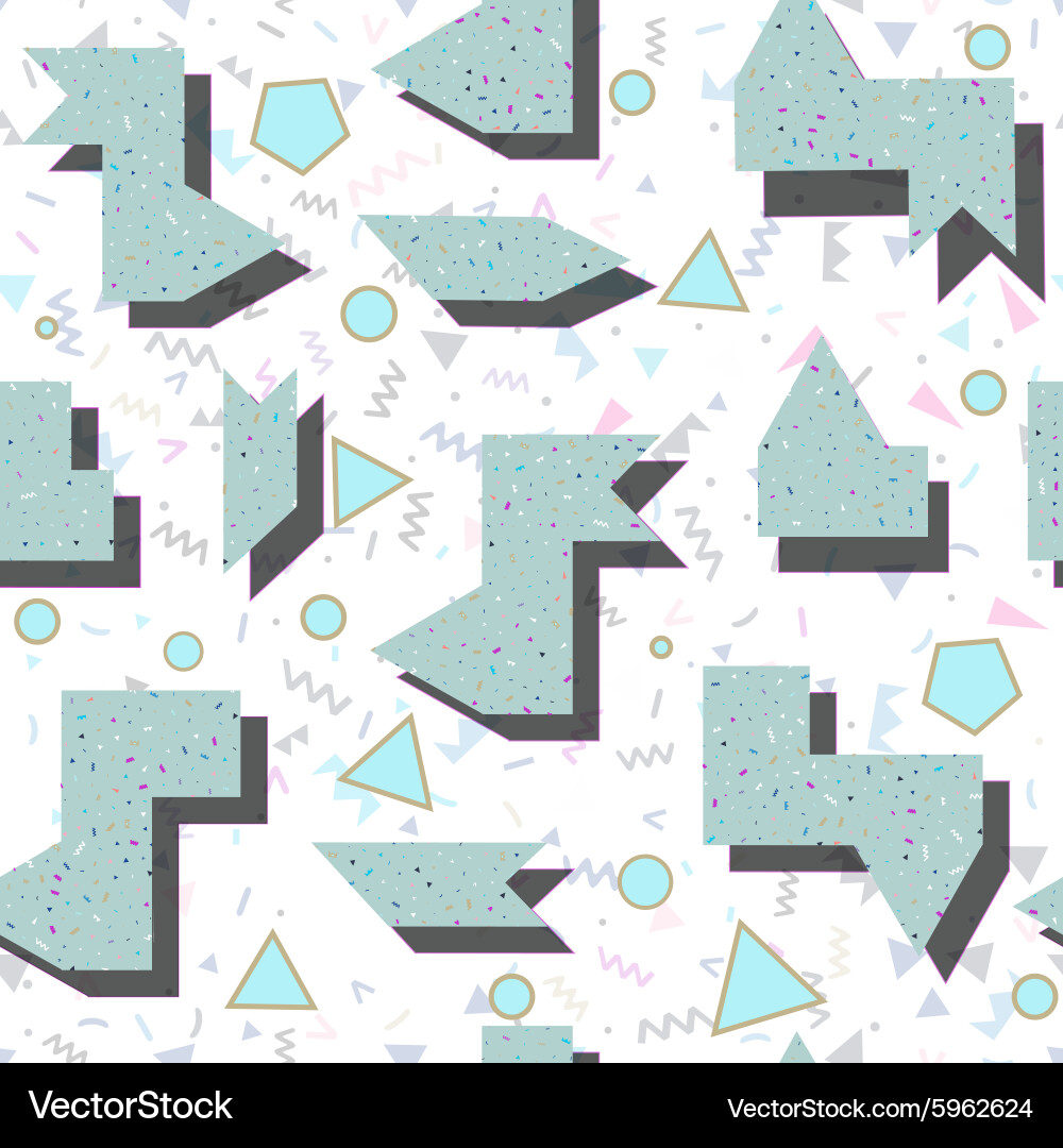Abstract bright colored geometric pattern in style Vector Image