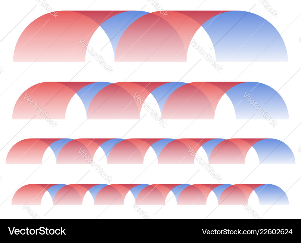 Abstract sting strand shapes in different lengths Vector Image