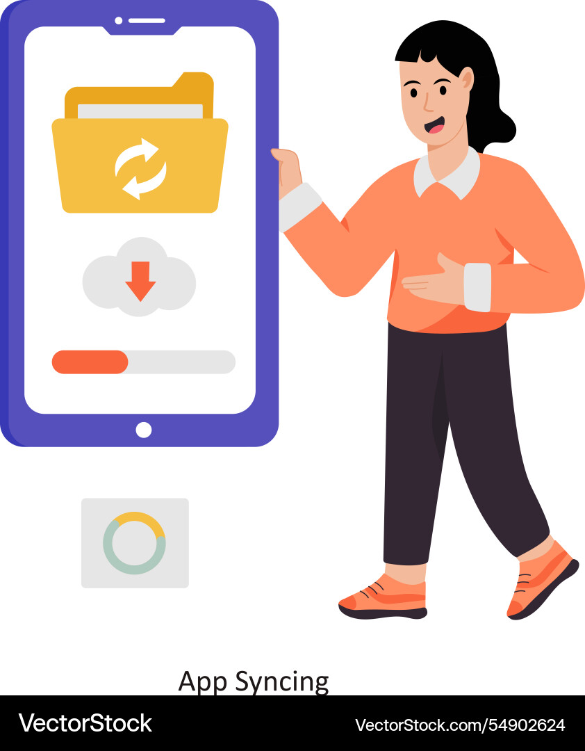 App syncing eps 10 file Vector Image