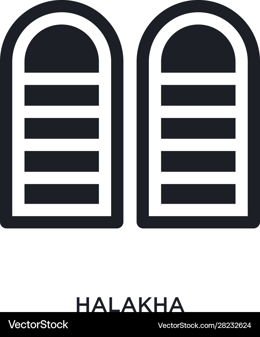 Black halakha isolated icon simple element from vector image