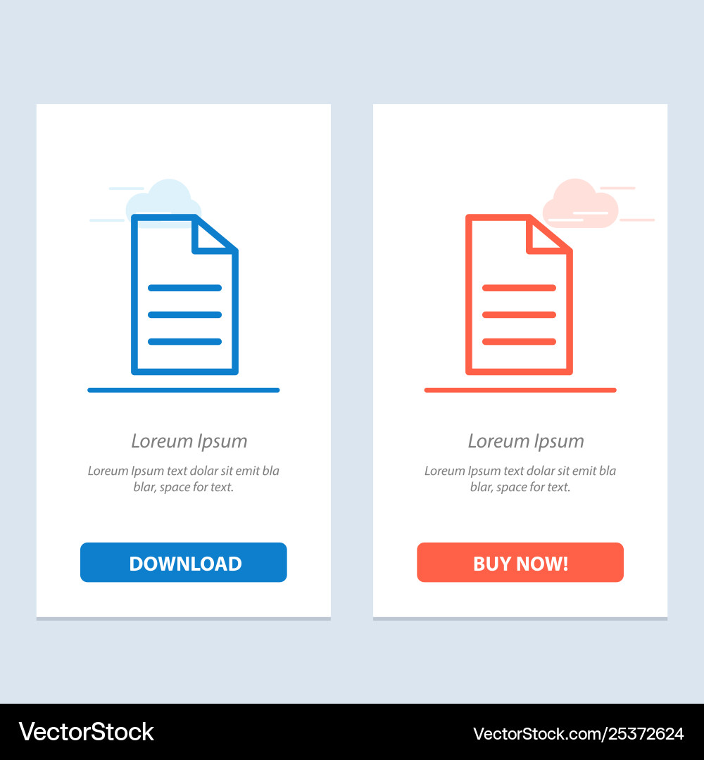 File data user interface blue and red download File data user interface blue and red download vector image