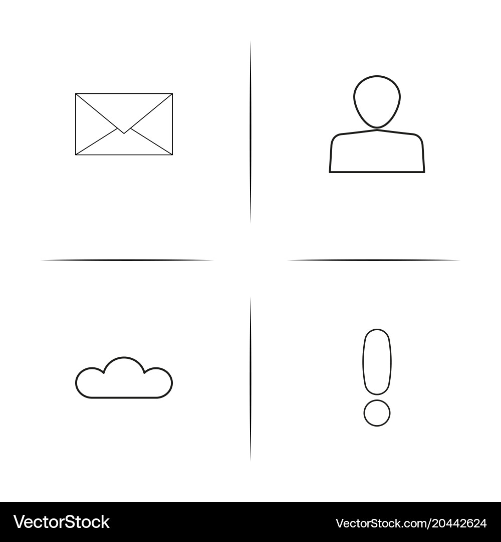 Internet of things simple linear icon setsimple vector image