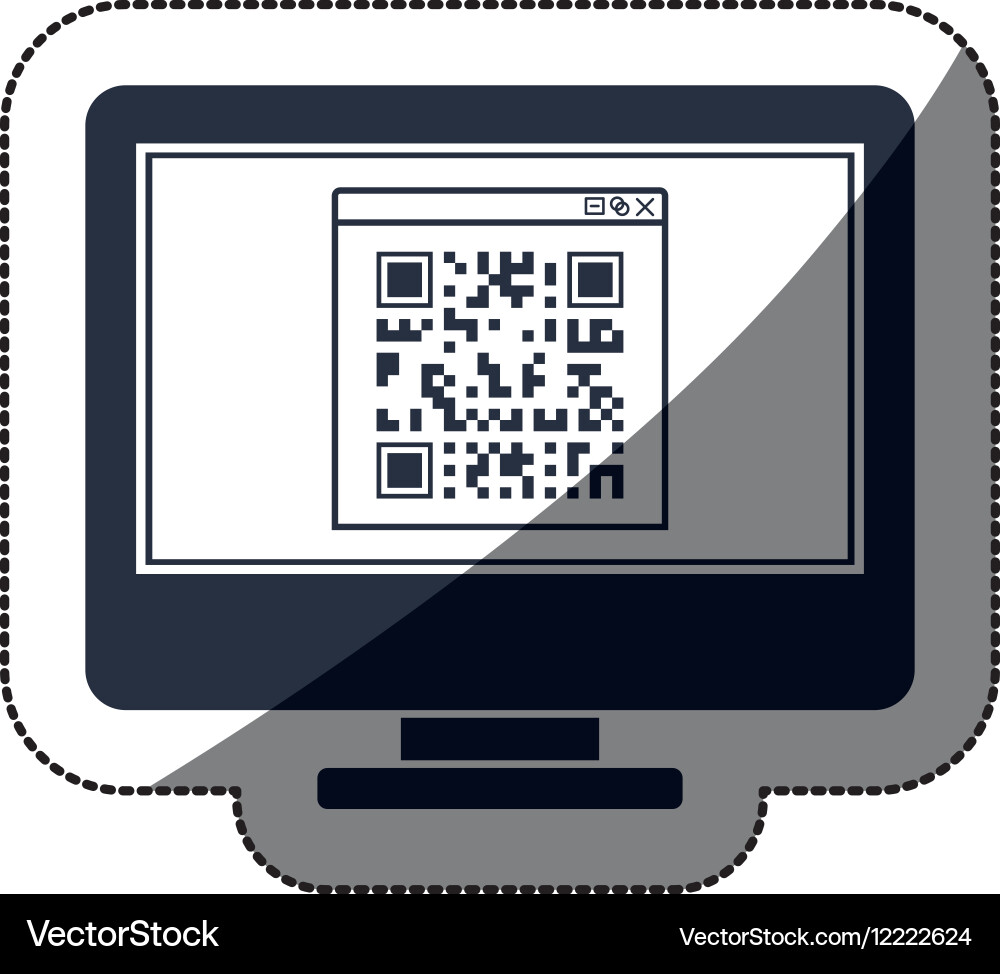 Isolierte qr-Code und Computer-Design Vektorbild