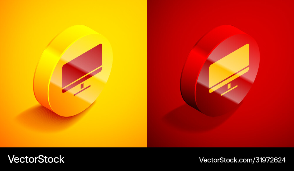 Isometric computer monitor screen icon isolated Isometric computer monitor screen icon isolated Vector Image