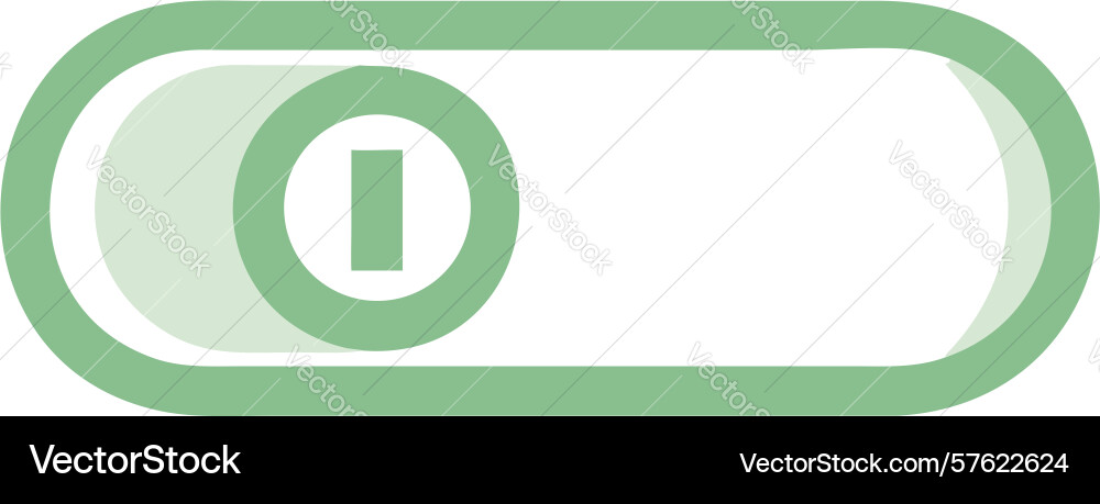 Power buttontoggle switch icon representing onoff vector image