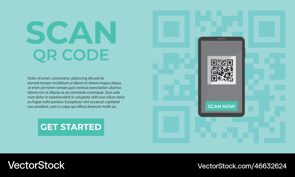 QR Code Scan & Payment Banner vector image
