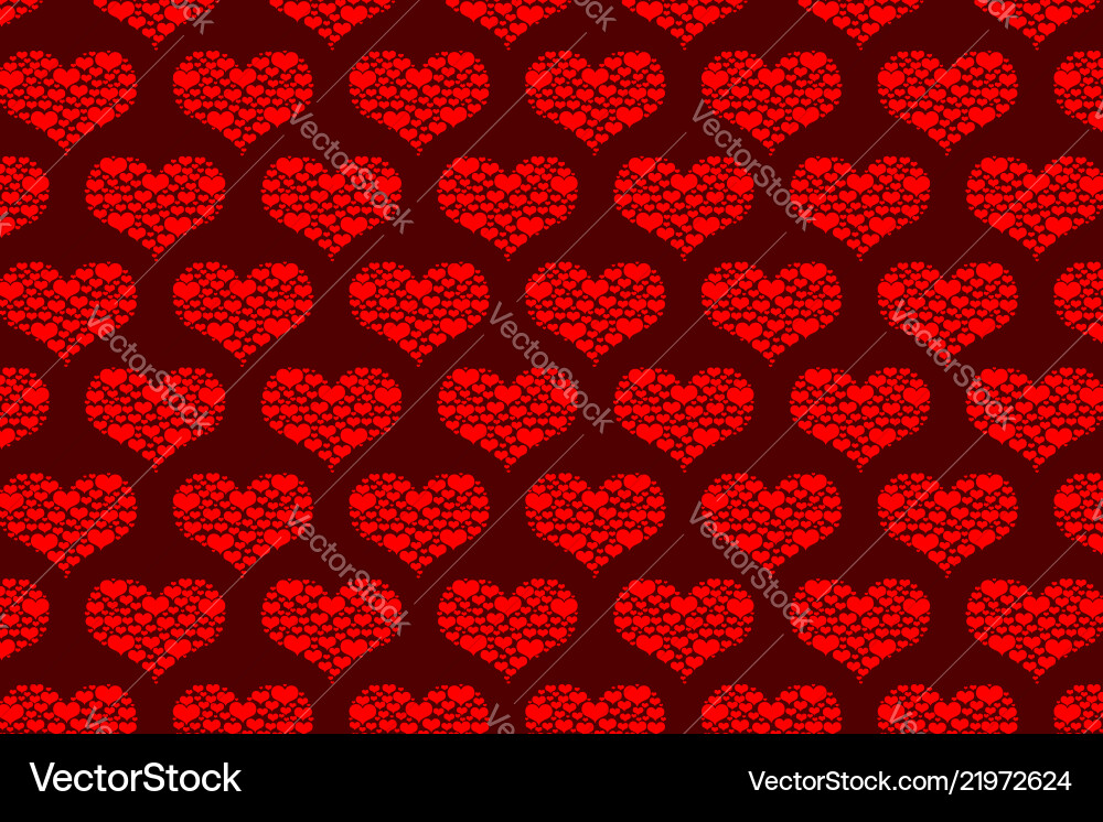 Red heart pattern Red heart pattern vector image