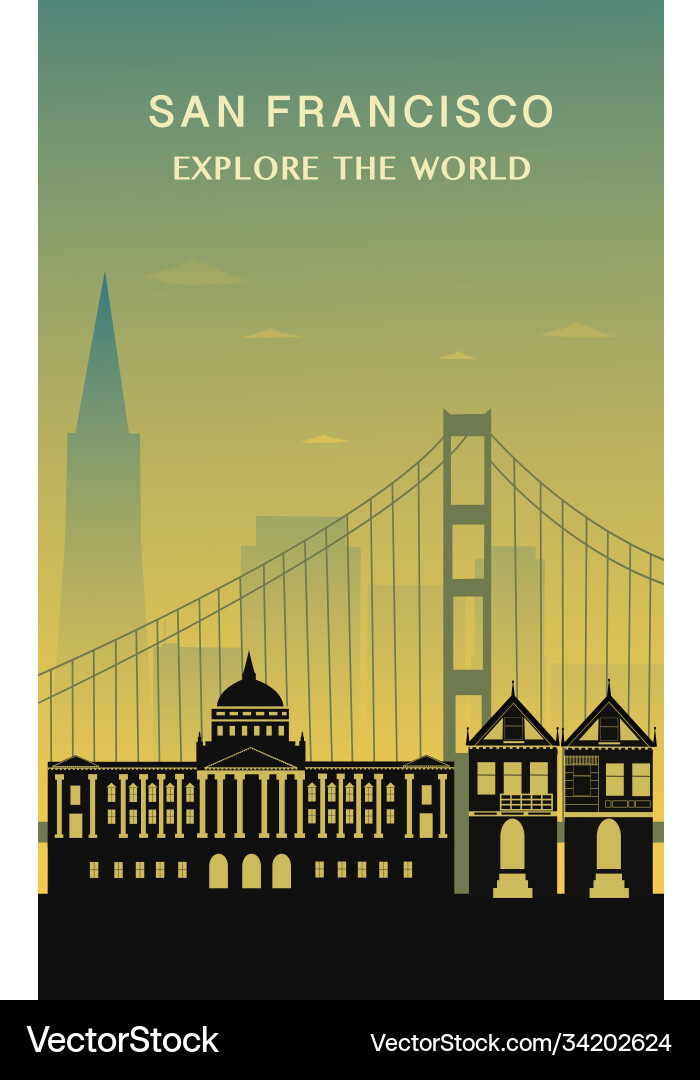 San francisco california San francisco california vector image
