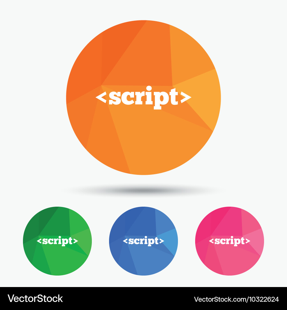 Script sign icon javascript code symbol vektorbild