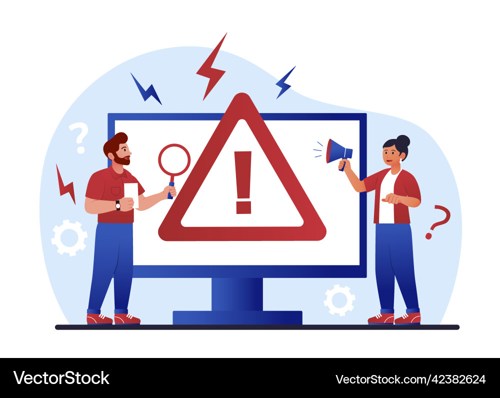 System error concept vector image