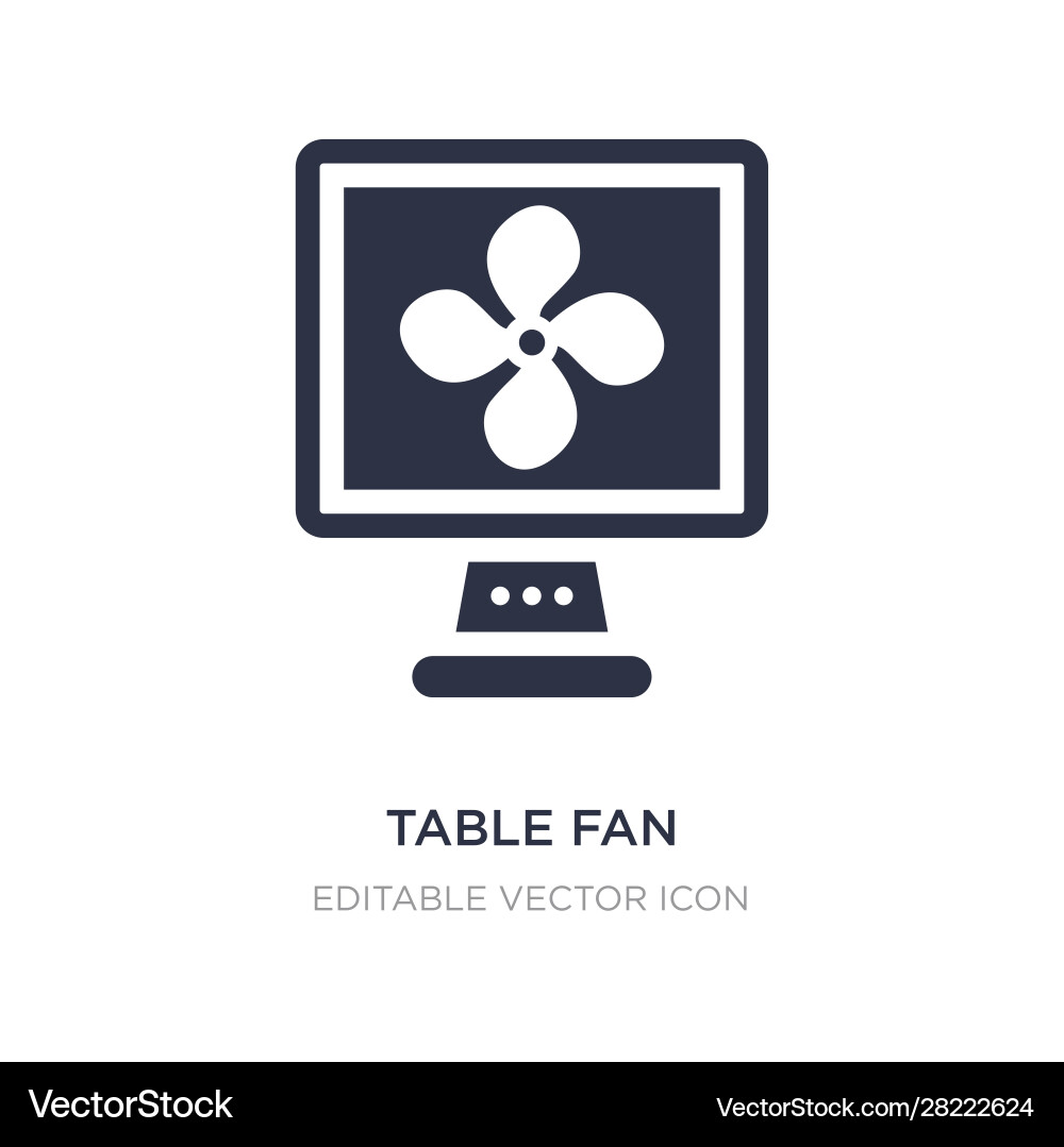 Table fan icon on white background simple element Table fan icon on white background simple element vector image