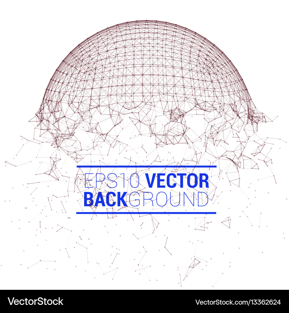 Triangle sphere background design vector image
