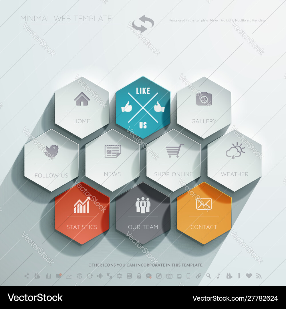 User interface design template vector image
