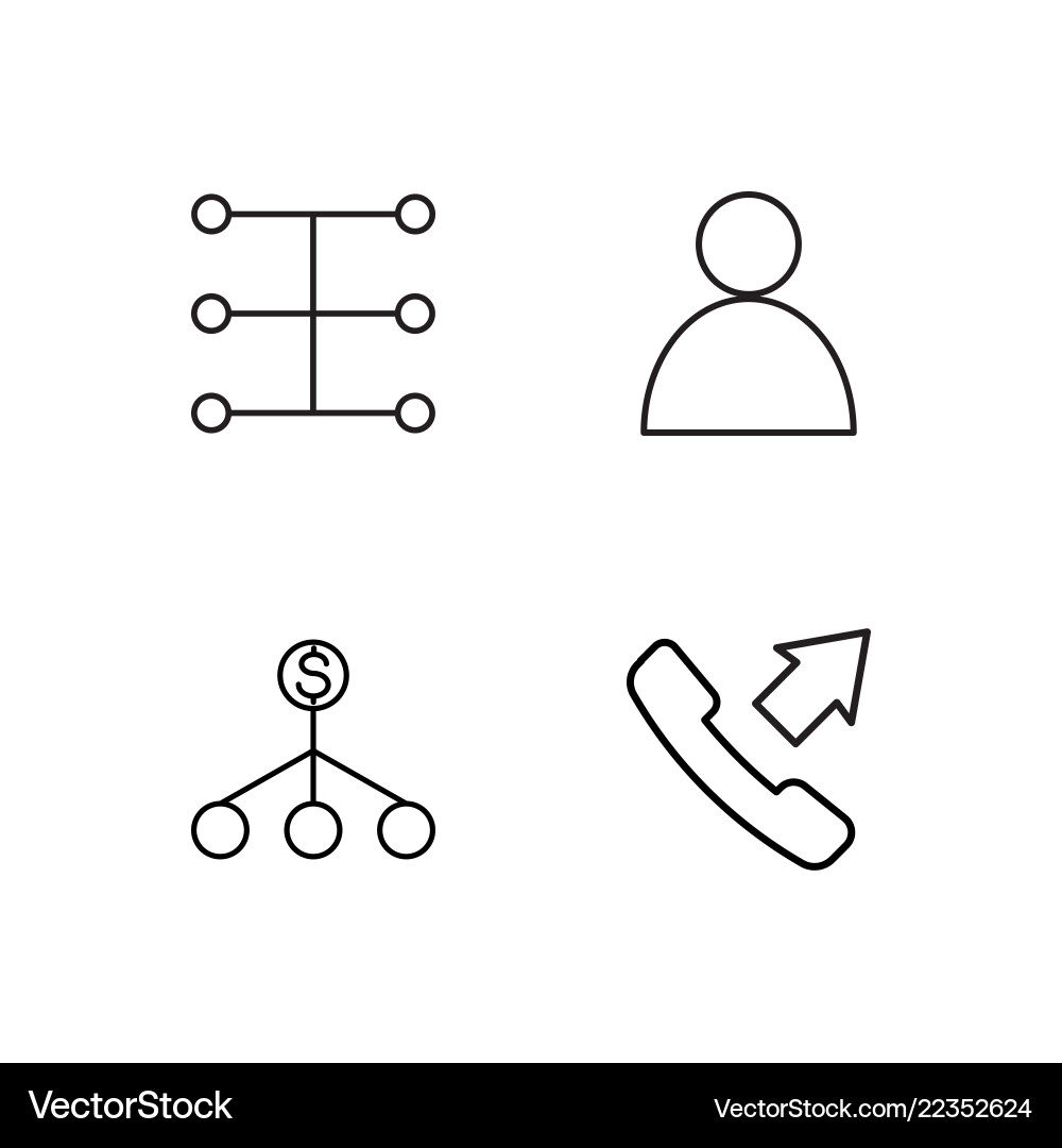 Web simple outlined icons set Vector Image