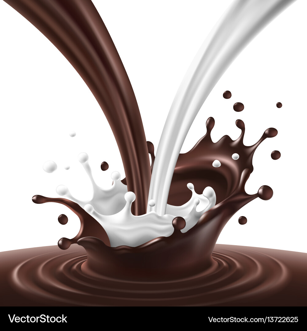 A flow of milk vector image