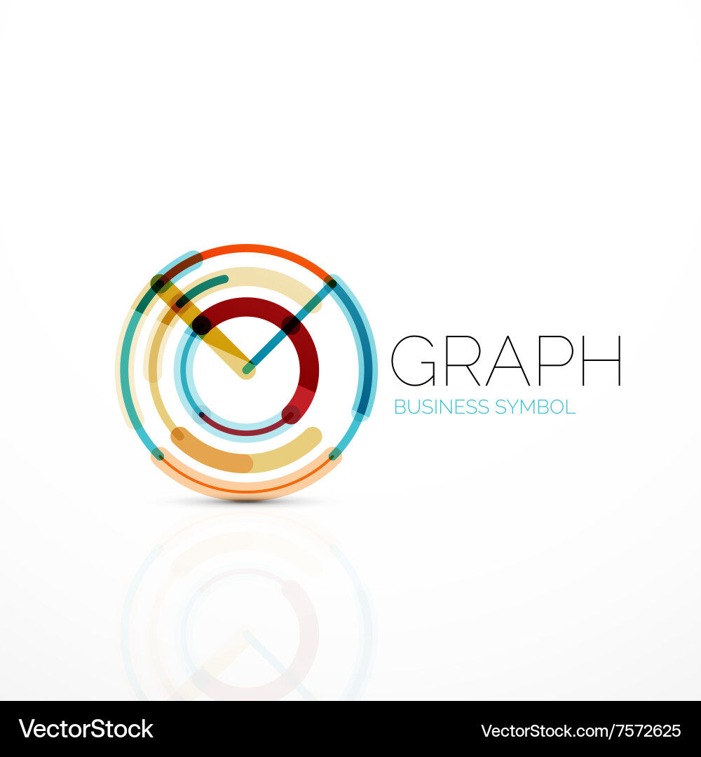 Abstract logo idea linear chart or graph vector image