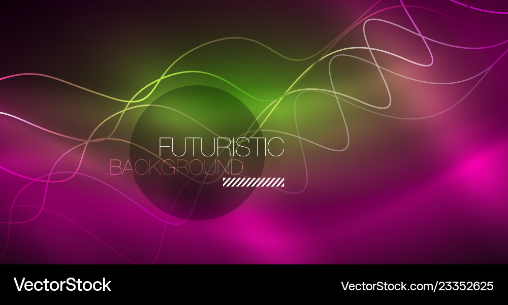 Abstract shiny glowinng color wave design element Vector Image