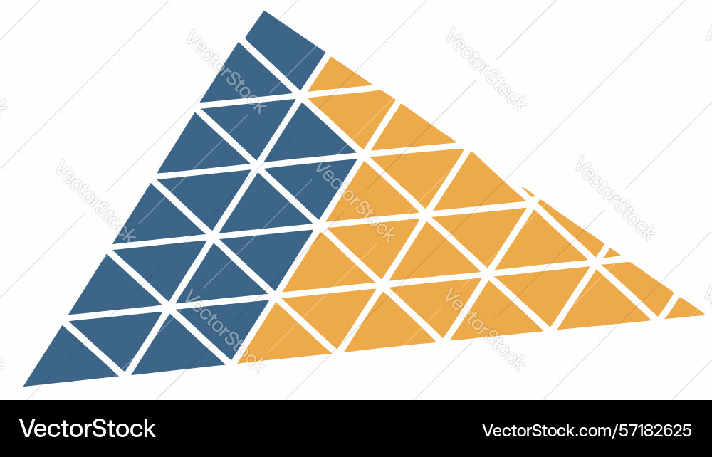 Accentuated geometric triangle dynamic pattern vector image
