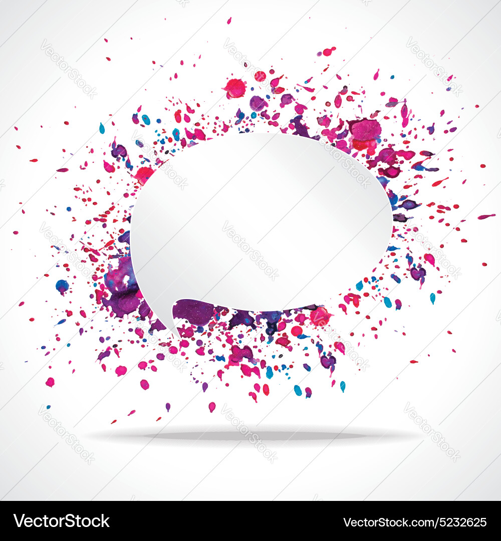 Bright speech cloud and blobs Vector Image