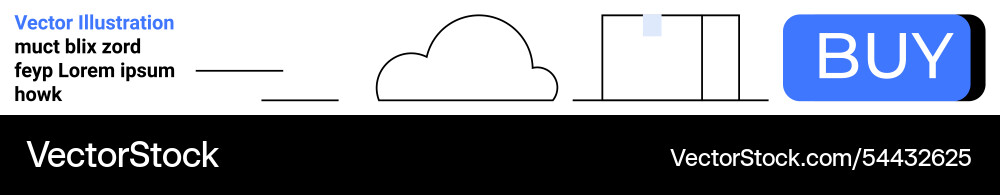 Clean web banner concept with cloud text and buy Clean web banner concept with cloud text and buy Vector Image