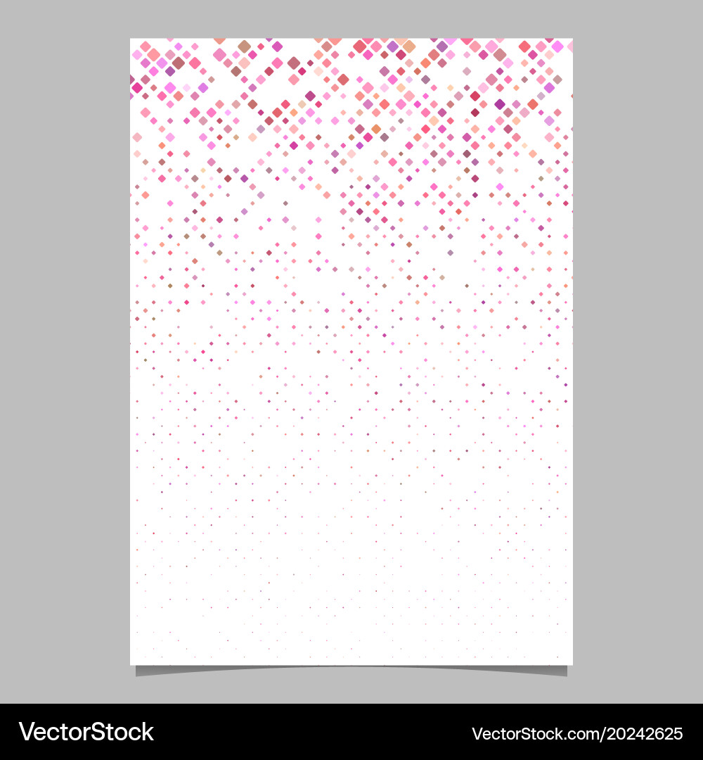 Diagonal square pattern brochure design - tiled vector image