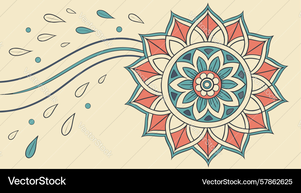 Energetic floral pattern dynamic swirls Vector Image