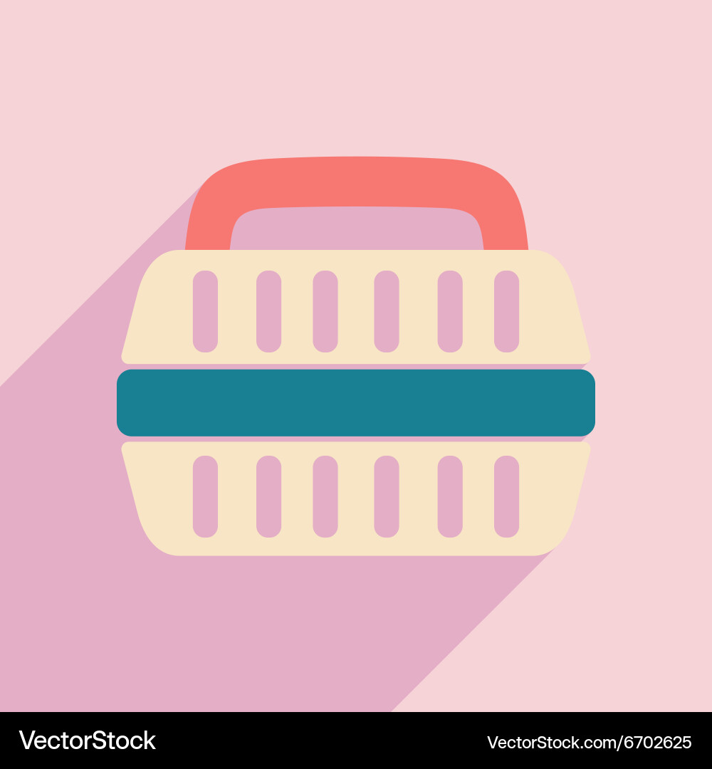 Flat with shadow icon and mobile application vector image