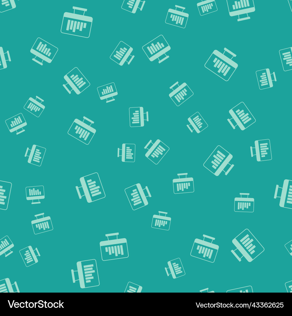 Green computer monitor with graph chart icon Green computer monitor with graph chart icon vector image