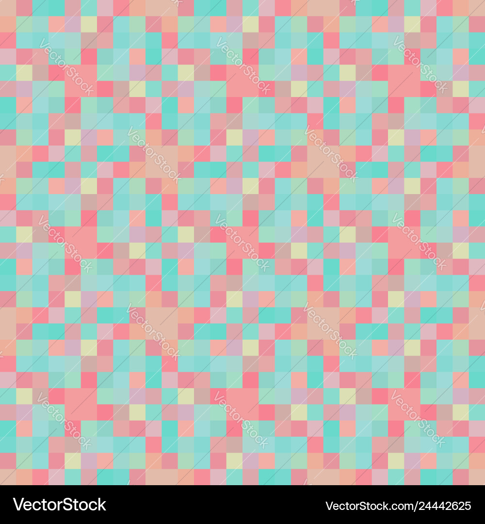 Pastel pixel design items seamless pattern Vector Image