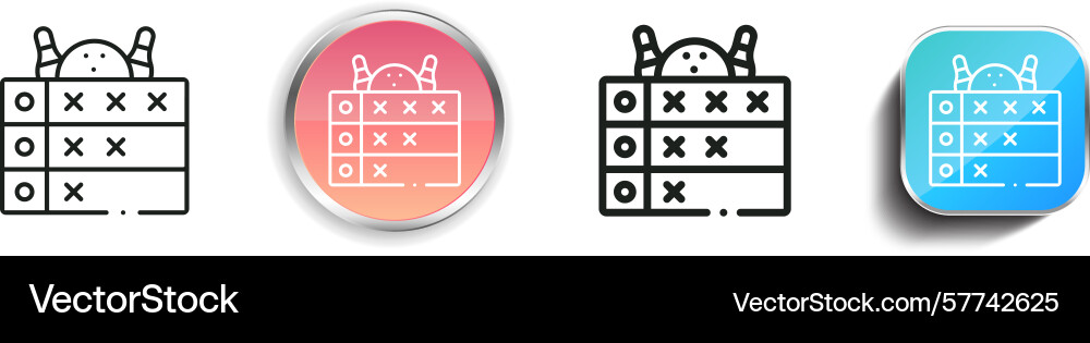 Ranking icon thin linear regular and button style Ranking icon thin linear regular and button style vector image