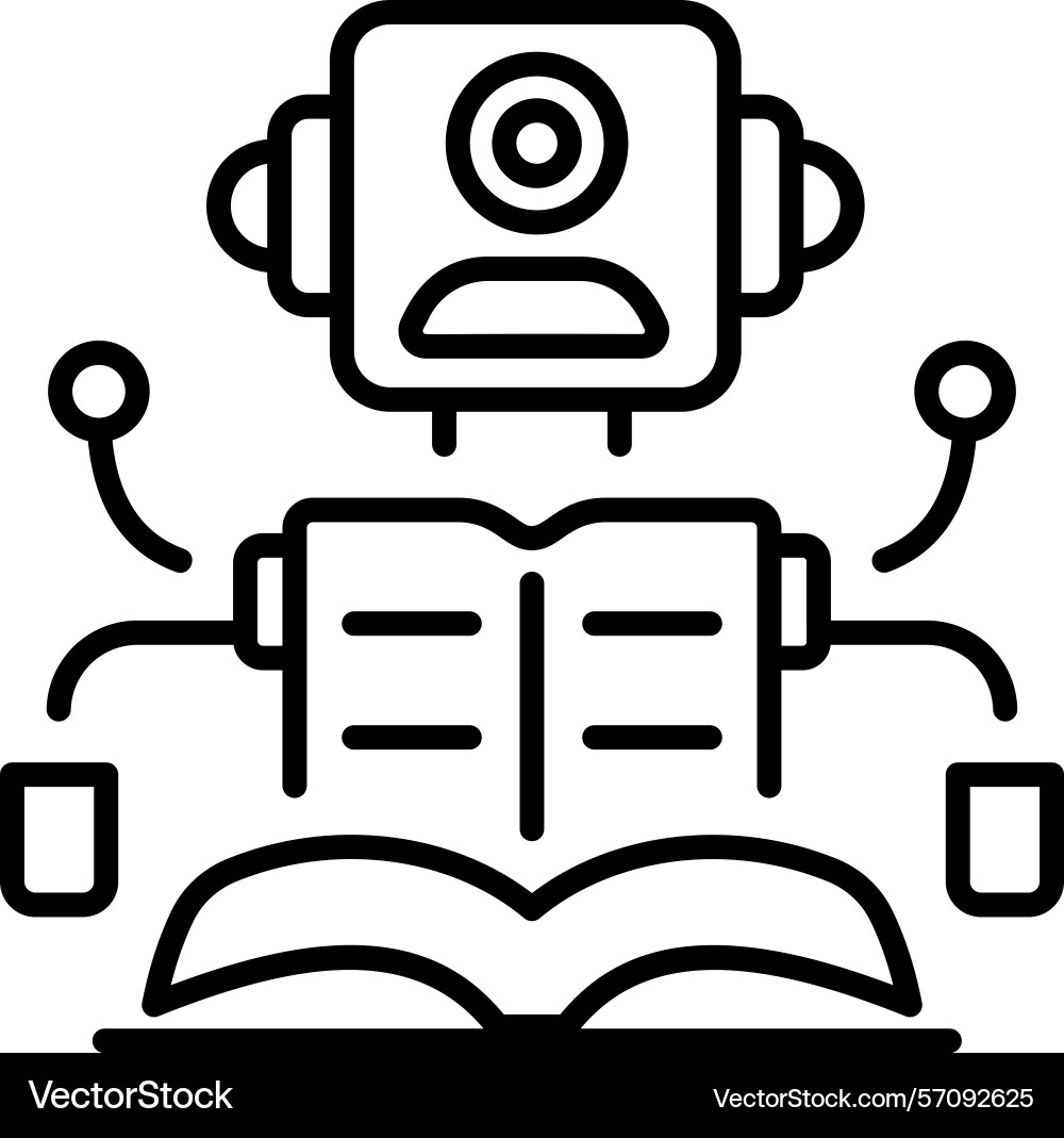 Robot reading Vector Image