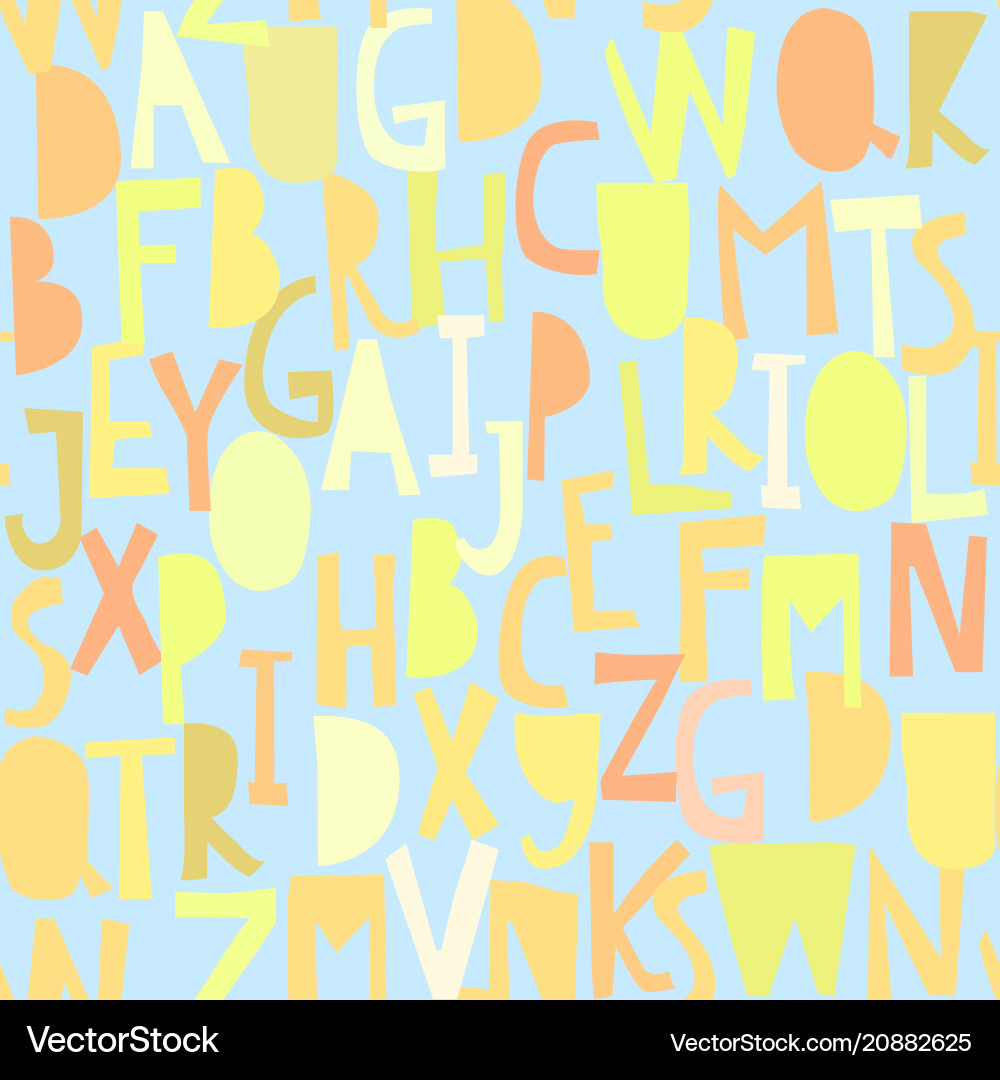 Seamless pattern with abc or alphabet Vector Image