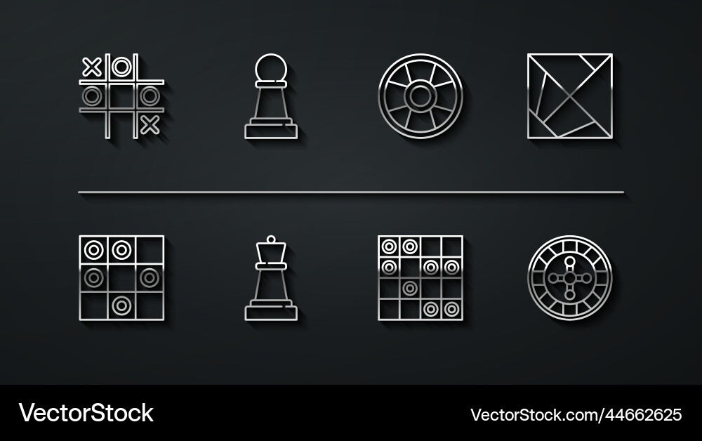 Set line tic tac toe game board of checkers Set line tic tac toe game board of checkers Vector Image