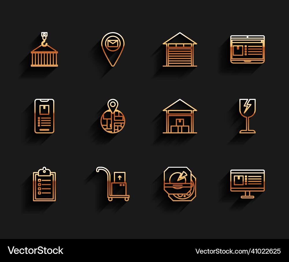 Set line verification of delivery list clipboard Set line verification of delivery list clipboard vector image