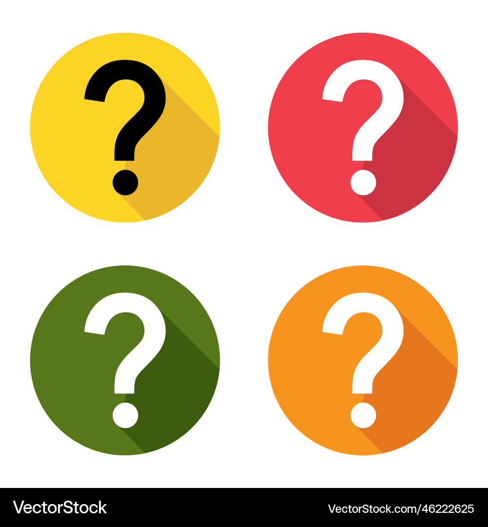 Set of question icon mark help or ask bubble Set of question icon mark help or ask bubble vector image