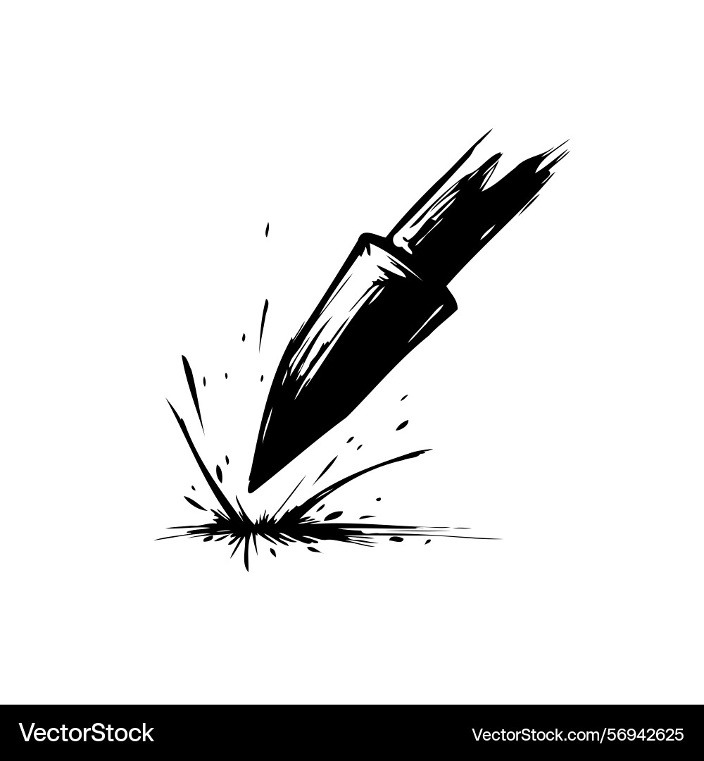 Stylized dagger with an impressionistic effect Stylized dagger with an impressionistic effect vector image