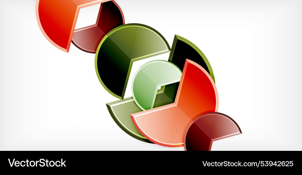 Trendy round shapes with triangular angle design vector image