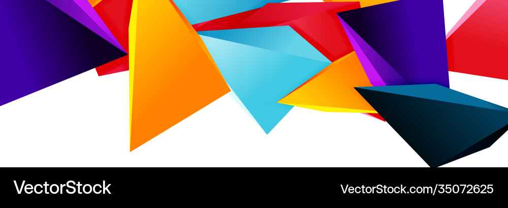 Triangle mosaic abstract background 3d triangular Vector Image