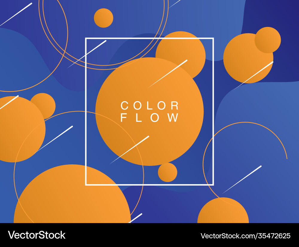 Vivid color flow with square frame background Vivid color flow with square frame background vector image