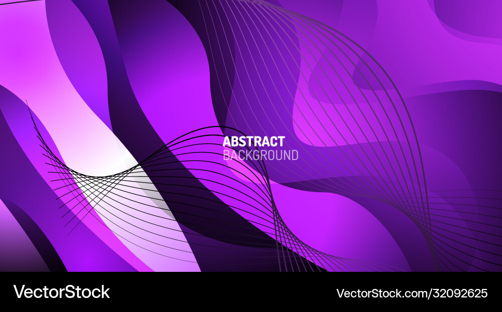 Wave pattern fluid gradients abstract lines vector image
