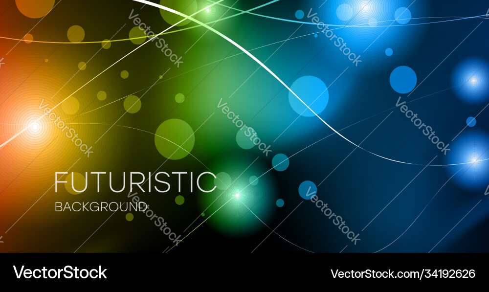 Abstract background with multicolored waves vector image