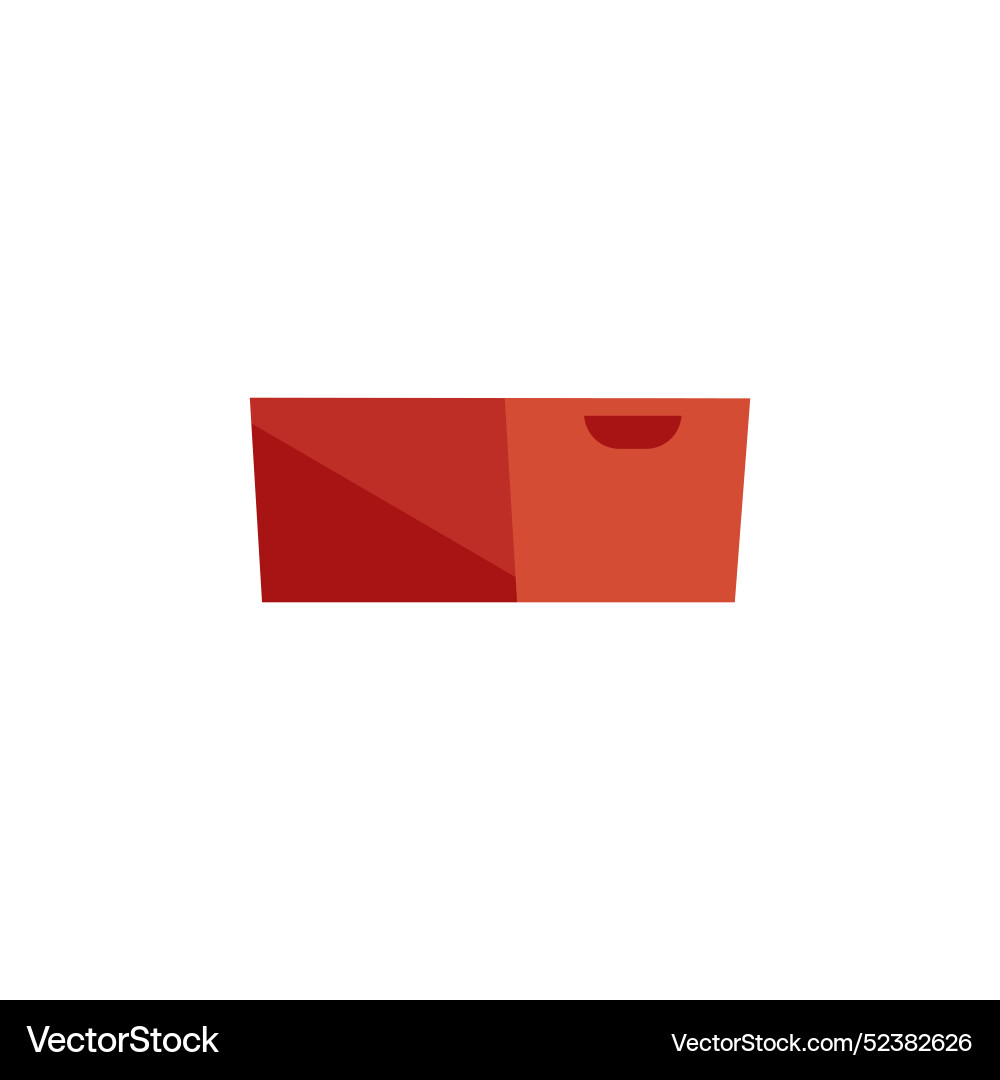 An empty box in flat style Vector Image