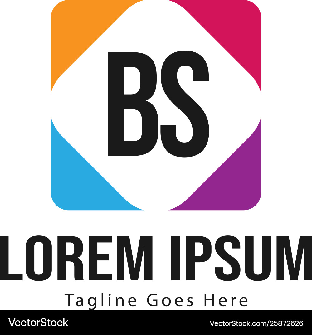 Bs letter logo design creative modern letters Bs letter logo design creative modern letters vector image