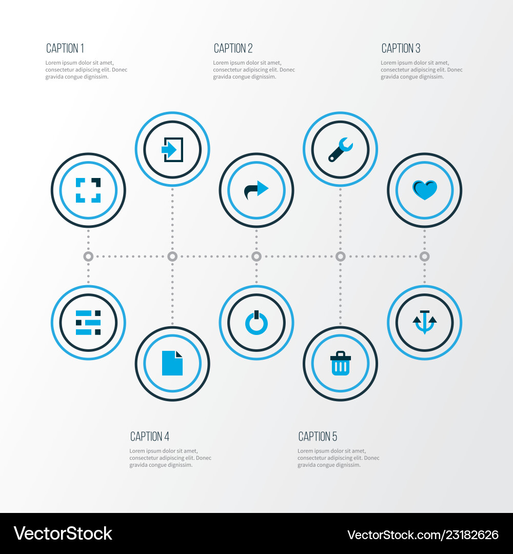 Dashboard Icons - Statistics & Data Vector Image