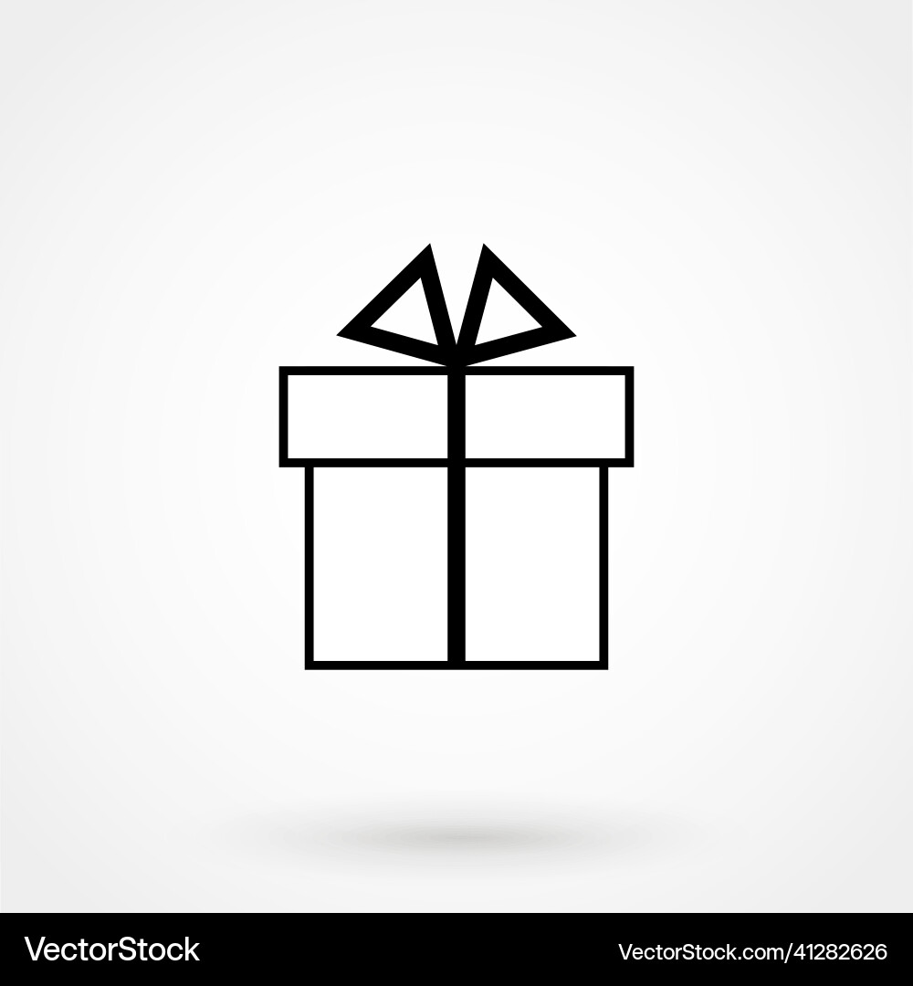 Geschenk-Ikone einfaches Design auf einem weißen Hintergrund-Logo Geschenk-Ikone einfaches Design auf einem weißen Hintergrund-Logo vektorbild