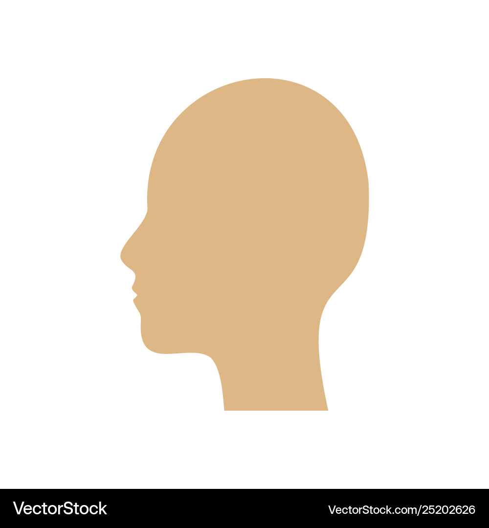 Head side view icon sign cartoon character – Royalty-Free Vector |  VectorStock, image size:1000x1080