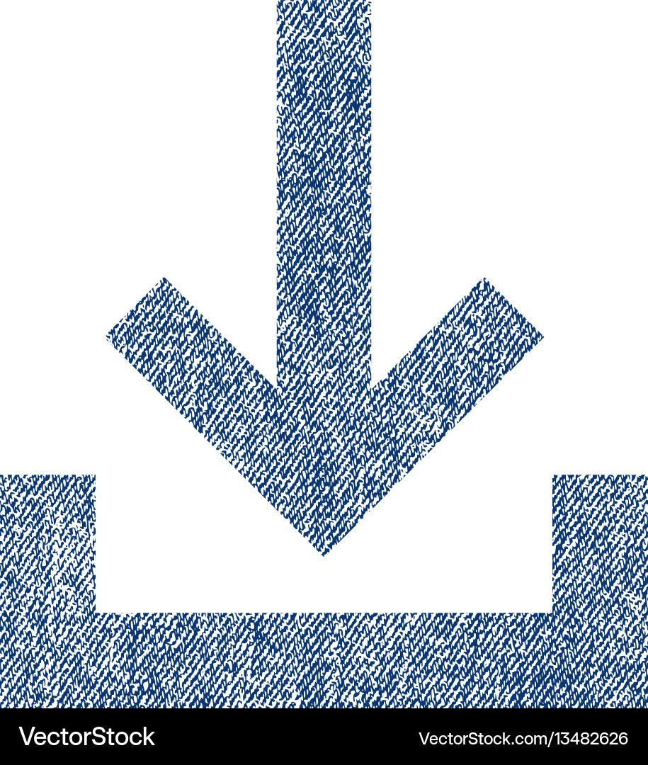 Inbox fabric textured icon Inbox fabric textured icon vector image